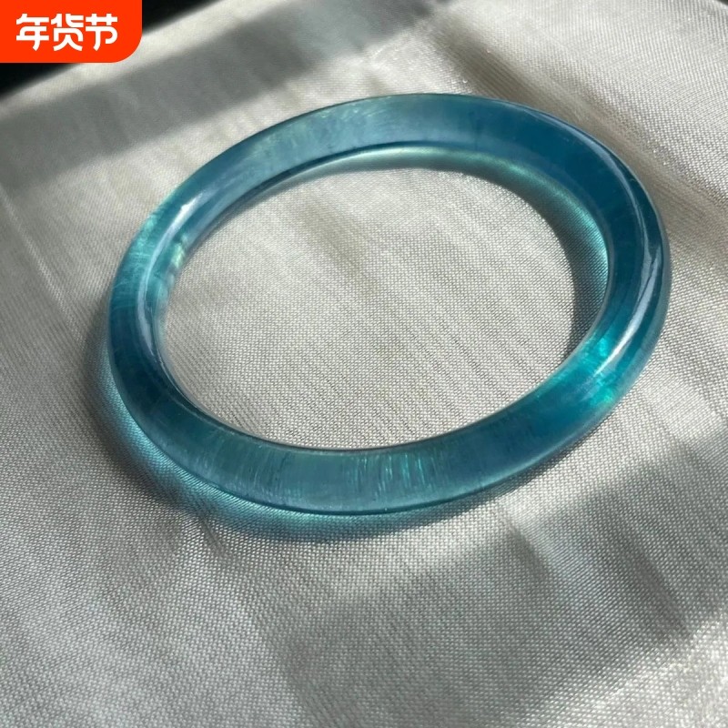 海蓝宝手镯2026新款翡翠色圆条贵妃小巧精致秀气晶体高颜值礼物,饰品/流行首饰/时尚饰品新,手镯,淘宝优惠券,粉丝福利购,淘宝优惠卷