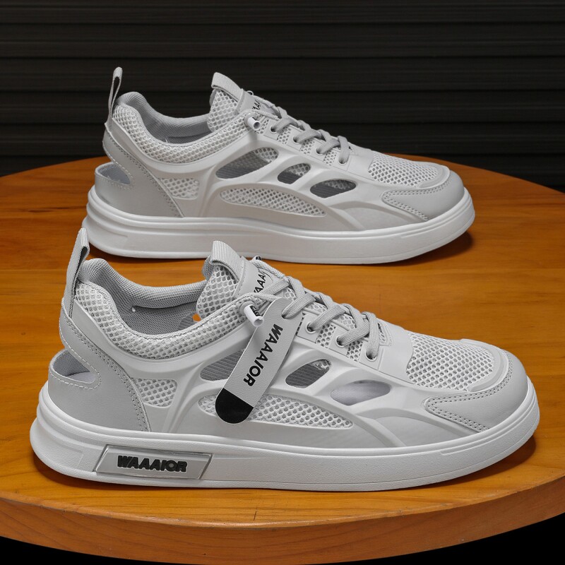 夏季男鞋新款透气镂空鞋子男潮流百搭小白鞋网鞋休闲板鞋布鞋白色