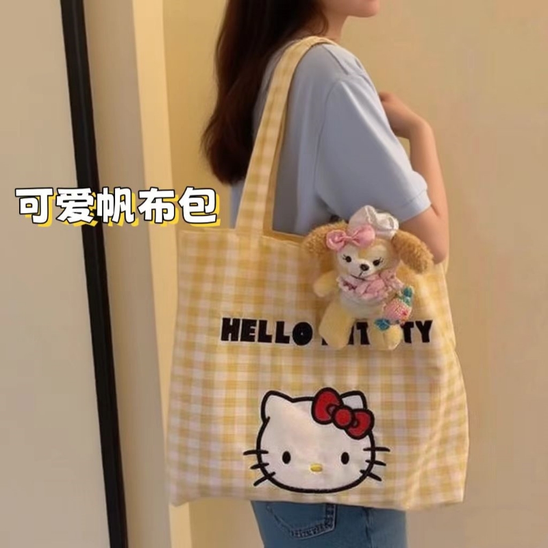 孕妇百搭包包手提收纳袋子帆布女大容量卡通妈咪包单肩可爱风格