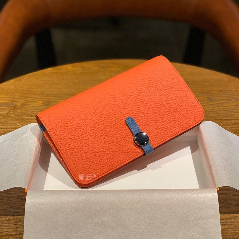 爱马女仕H家护照夹真皮大容量机票本多功能证件包钱包男女潮牌ins