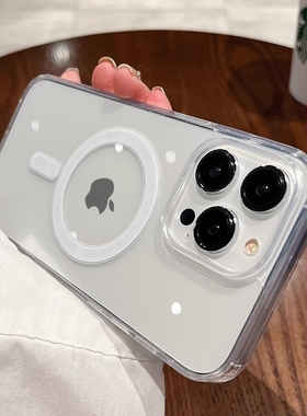 充电磁吸适用苹果15手机壳14新款iphone13promax保护套plus透明12男7/8/xs/xr/mini硅胶防摔个性高档全包女款