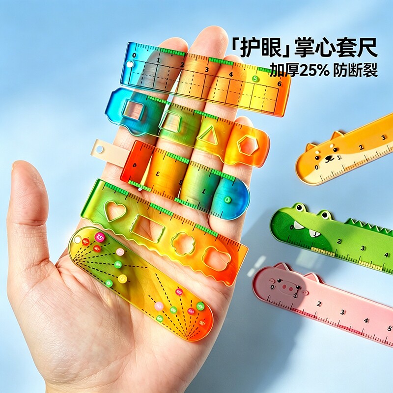 【加厚防断裂】迷你护眼掌心套尺