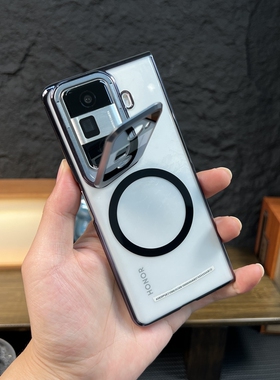 适用于荣耀magicVs3折叠屏手机壳新款magic vs3超薄磁吸后壳镜头支架防摔保护套简约创意男女款潮高级感个性