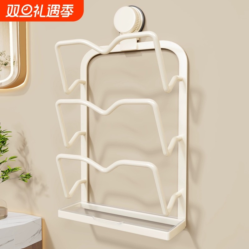 吸盘卷发棒收纳架卫生间洗漱台壁挂式免打孔直发梳电热夹板置物架