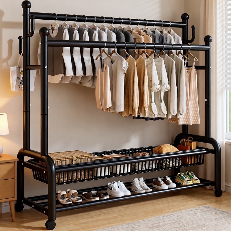 双杆落地衣帽架|超4000次加购