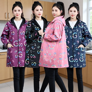 围裙厨房家用防水防油罩衣大人加厚加绒女外套工作服冬季做饭外穿