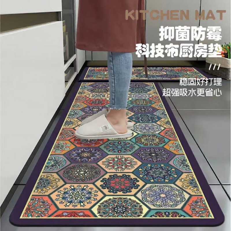 硅藻泥厨房防滑地垫|千人加购