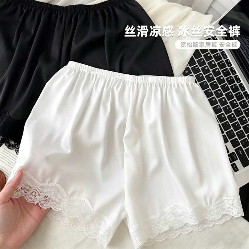冰丝安全裤女jk防走光打底裤蕾丝图片