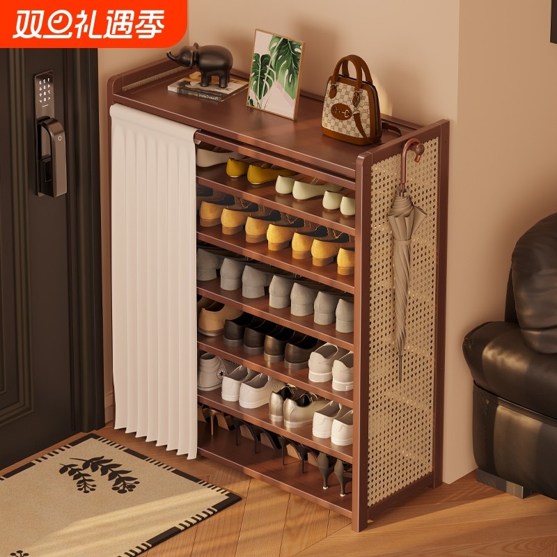 鞋架门口家用多层入户2025新款简易出租房用室内好看小窄防尘鞋柜
