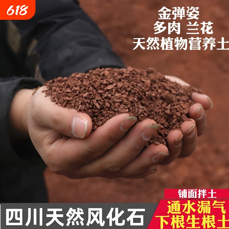 四川天然风化石颗粒金弹子专用土种植营养土多肉兰花盆景生根土壤