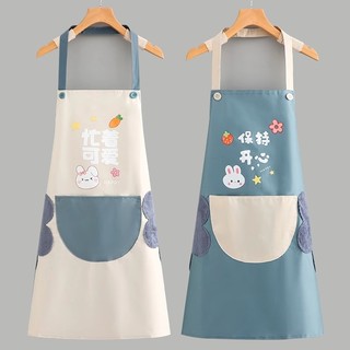 围裙厨房家用2024防油防水新款做饭工作服女围腰餐饮专用时尚夏季