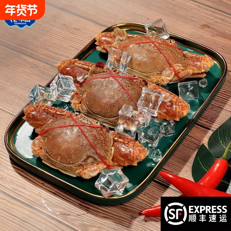 探味岛【顺丰包邮】福建东山岛大肉蟹扁蟹梭子蟹鲜活冷冻螃蟹海蟹