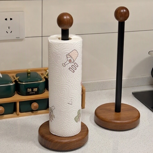 厨房桌面纸巾架家用台面保鲜膜摆放架可旋转一次性抹布立式收纳架