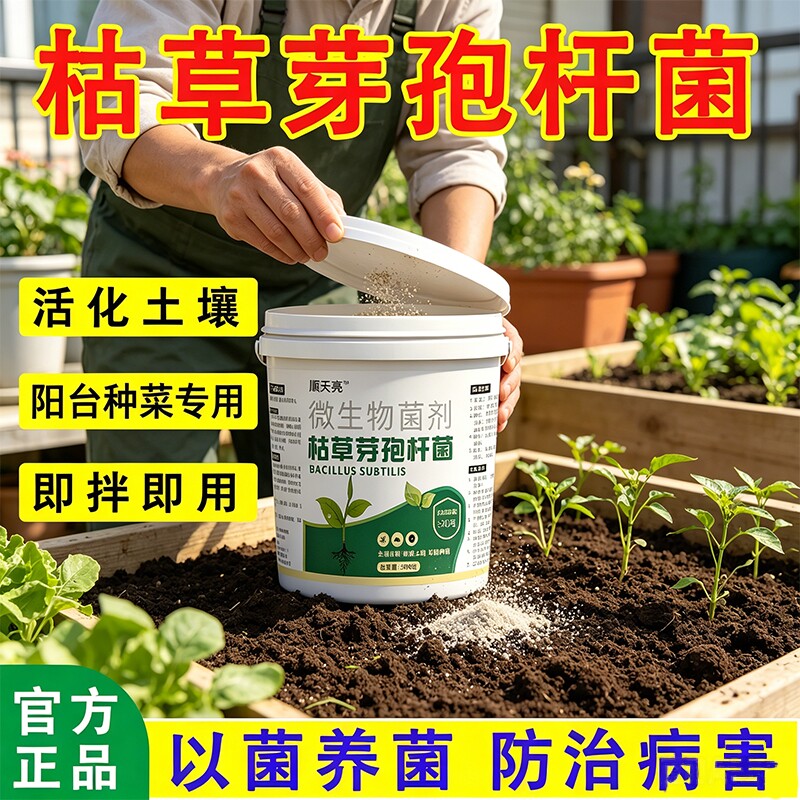 枯草芽孢菌杆菌正品旗舰店微生物菌剂兰花桂花专用土壤改良剂肥料