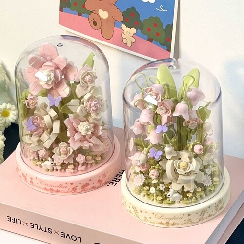 【清仓】永生积木花模型拼装