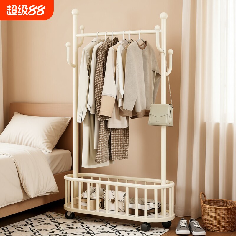 卧室挂衣架落地衣架家用挂衣2025新款室内晾衣架置物简易衣帽架子