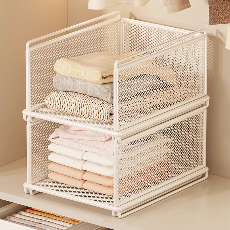 衣柜置物架分层收纳架衣橱内多层一体式隔断整理架寝室可叠加隔板