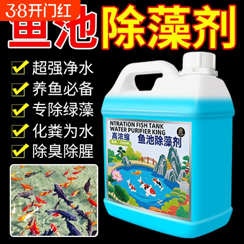 室外鱼池除藻剂净化绿藻青苔绿水黑水清洁消毒杀菌除臭庭院净水剂