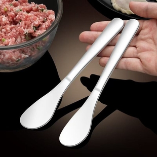 包饺子挖馅勺子专用工具不锈钢包饺子神器家用扁尺子水饺馄饨勺
