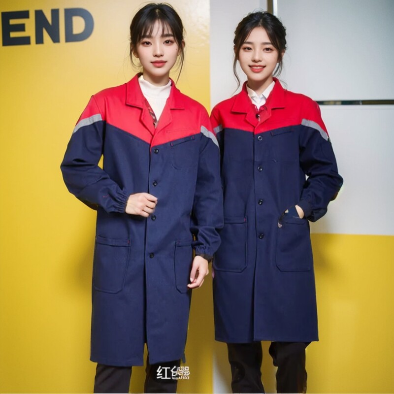 罩衣长袖上班工作服大褂耐脏干活男劳保围裙耐磨透气车间薄款防水