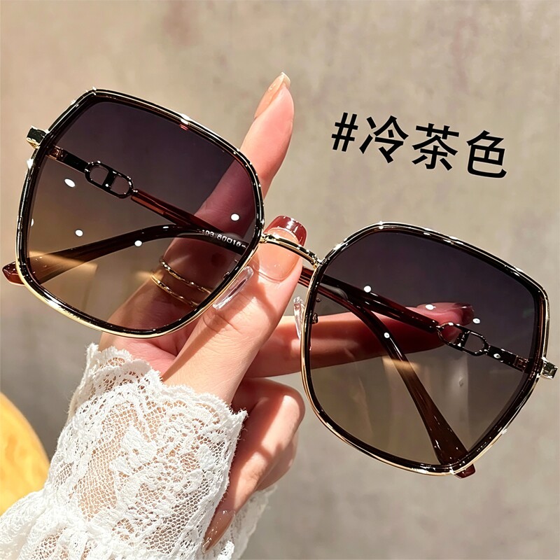 2026新款大框偏光墨镜女款适合方圆脸闪粉设计太阳镜防晒防紫外线