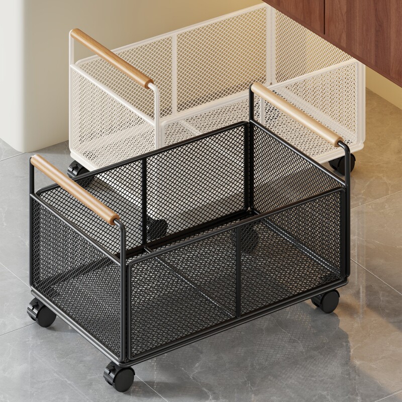 浴室柜下脏衣篮脏衣服收纳筐落地可移动脏衣筐洗手间铁艺放置神器