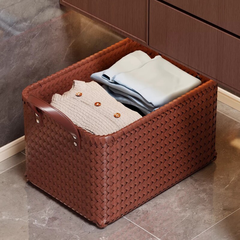 脏衣篓家用藤编脏衣服收纳筐高颜值编织篮卫生间浴室洗衣篮衣物