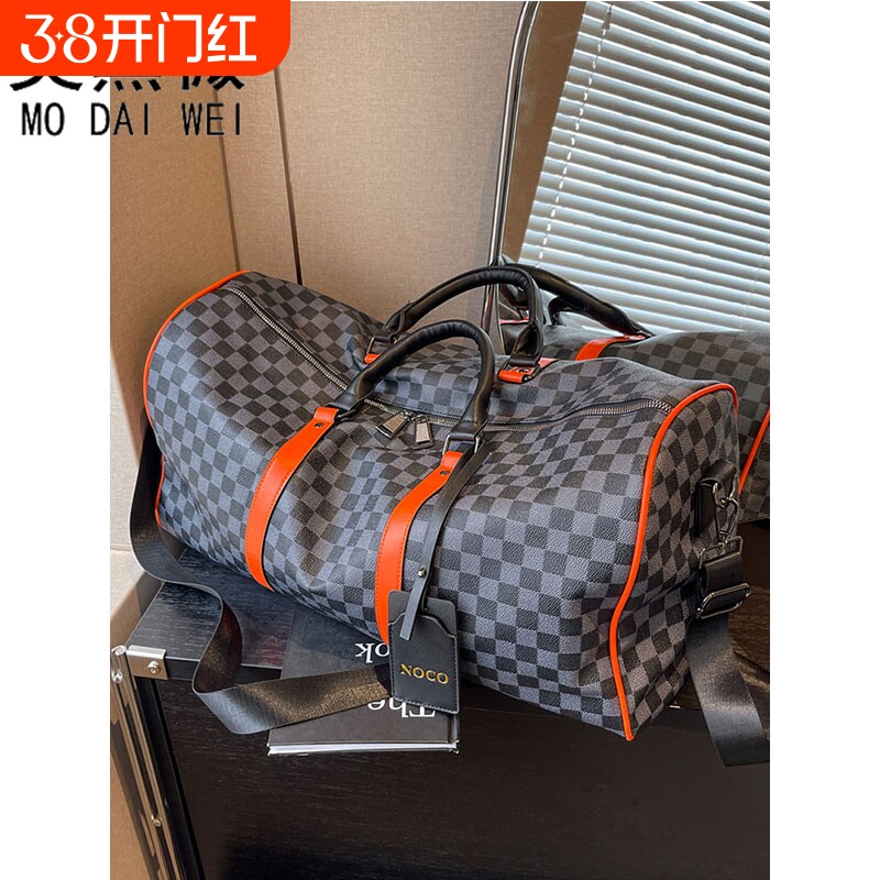 莫黛薇大容量PU收纳包女商务旅游行李包运动健身包男提包手提时尚
