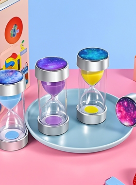 星空电镀银盖沙漏计时器桌面摆件