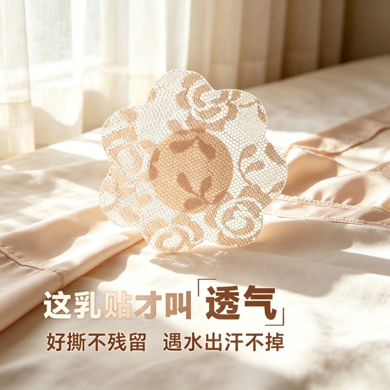 超薄蕾丝乳贴可重复使用非一次性乳贴防凸隐形无纺布女吊带胸贴夏图片