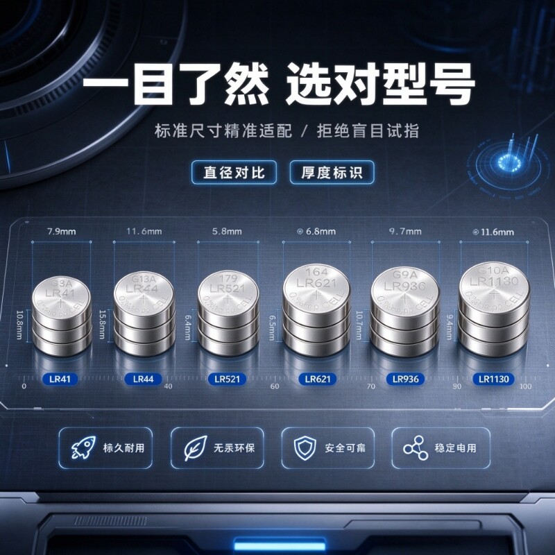 4.5V纽扣电池3节串联LR44/LR41/LR621/LR52