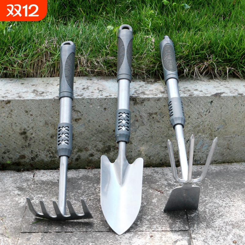 园艺工具套装种花专用神器小铲子挖土种菜家用耙子赶海铁铲锄铁锹
