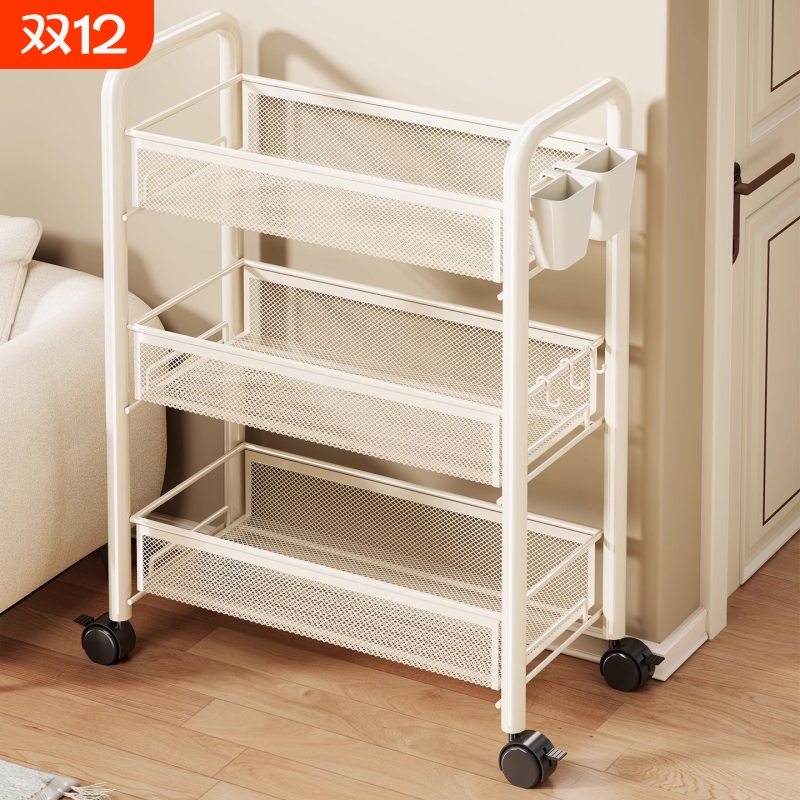 宿舍置物架书桌下可移动带轮