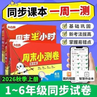 唯小白鸥情境题周末小测卷小学语文数学英语一二年级三年级上册教材同步练习试卷学霸思维训练半小时小卷分类预习名校基础精选专项
