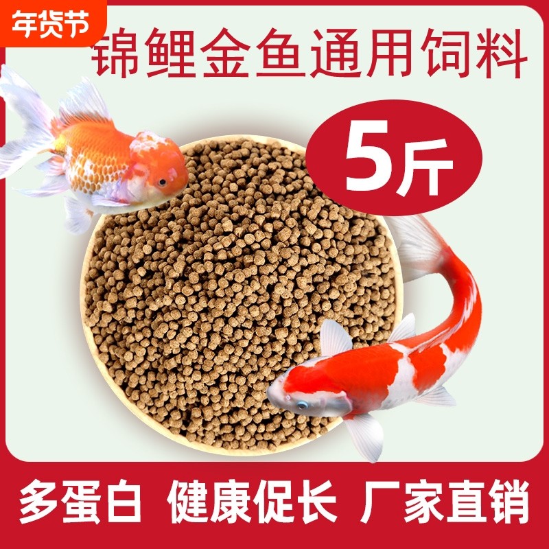 鱼食锦鲤鱼饲料金鱼专用小颗粒草金兰寿通用鱼粮观赏鱼鱼料大颗粒