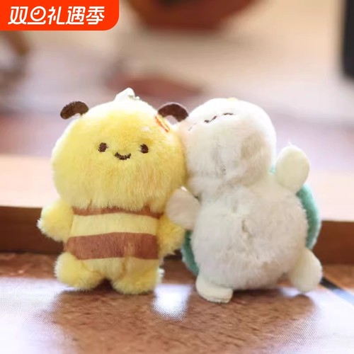 创意乌龟蜜蜂磁吸贴贴毛绒公仔