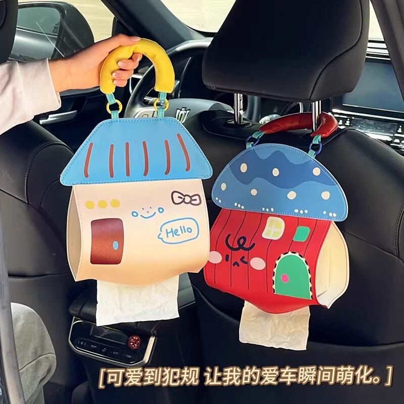 可爱悬挂式防水壁挂纸巾盒图片