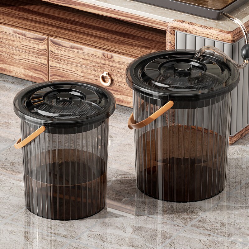 茶水桶废水桶茶叶茶渣桶过滤排水桶茶台排水管功夫茶具配件高颜值