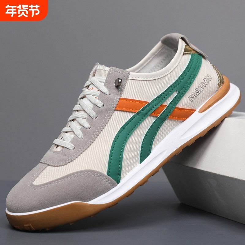 情侣帆布鞋夏季新款时尚百搭透气学生运动休闲鞋男士一脚蹬懒人鞋