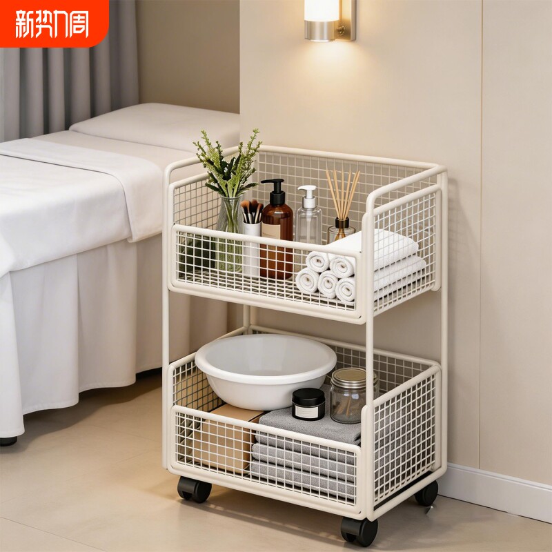 医用皮肤管理移动手推车高级美甲美睫仪器收纳置物架美容院小推车