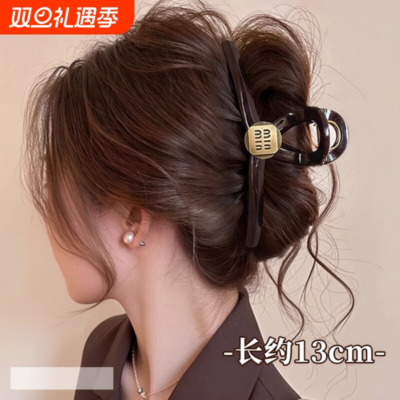 简约抓夹女2025新款高级感大号发量大发夹高质量后脑勺鲨鱼夹头饰