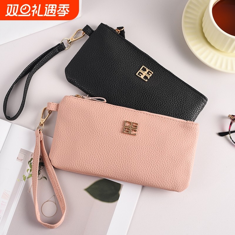 2025新款手机包超薄长款大容量钱包男女拉链包简约便携钱夹手拿包