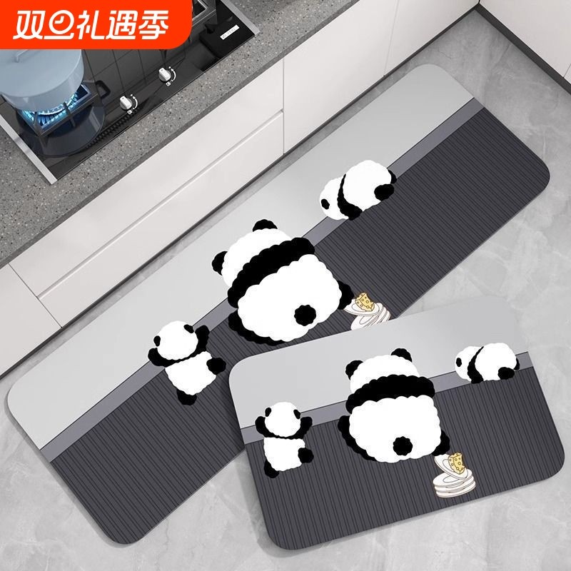 硅藻泥厨房地垫防滑防油吸水垫家用免洗可擦吸水地毯耐脏脚垫防水