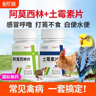 阿莫西林鸡鸭犬猫兽用恩诺沙星消炎鸡药驱虫专用药鹦鹉鸽拉稀感冒