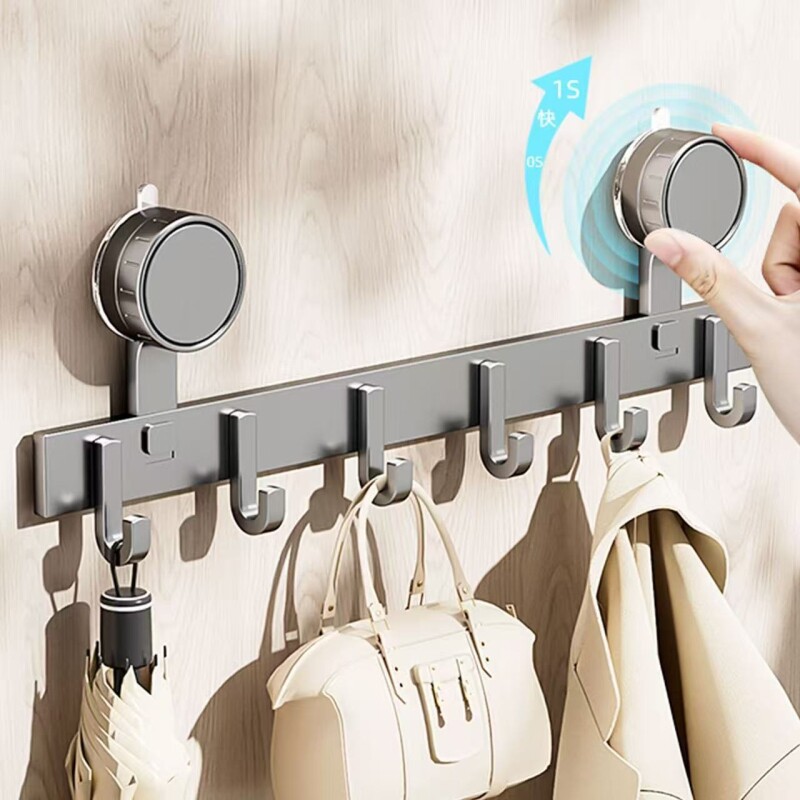 吸盘挂钩免打孔粘钩门后挂衣架厨房收纳钩浴室墙上壁挂挂衣架