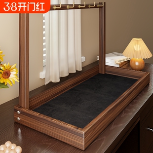 实木钥匙收纳玄关摆件入户门鞋柜上高档装饰架家居客厅桌面置物架