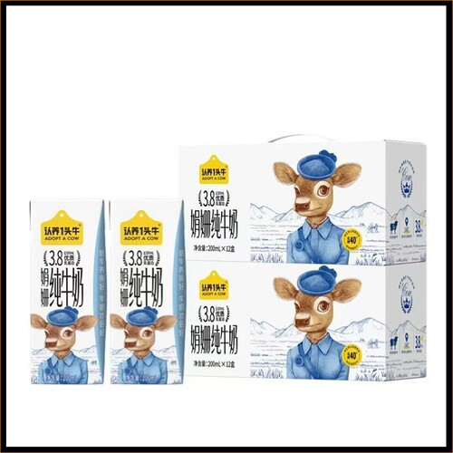 认养一头牛娟姗纯牛奶200ml*12盒