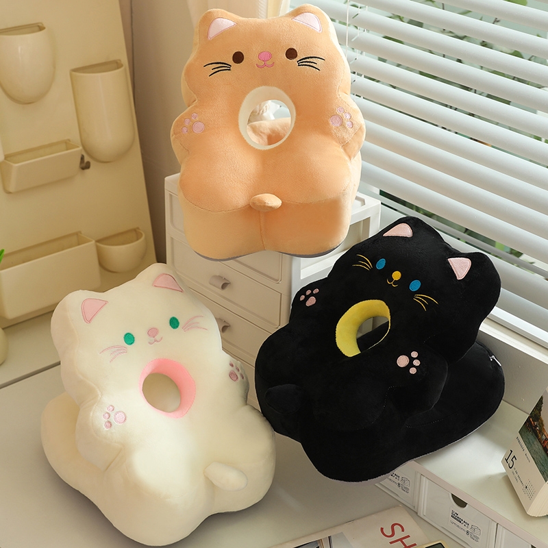 夏季猫咪冰丝午睡枕趴睡枕小学生教室午休枕头桌上抱枕办公室神器