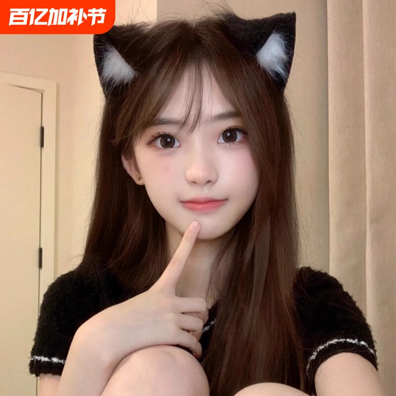 手作猫娘原创猫耳头饰发箍 cos仿真立体兽耳KC可爱毛绒耳朵lo