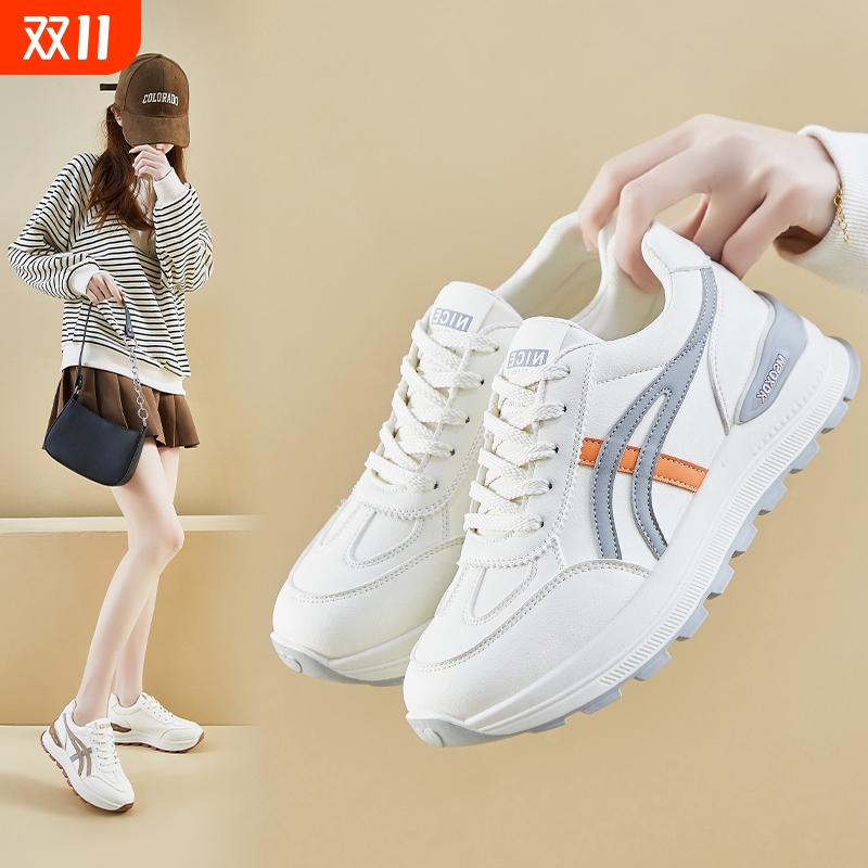 运动鞋女2025新款爆款百搭厚底老爹鞋回力女鞋显脚小软底休闲鞋子